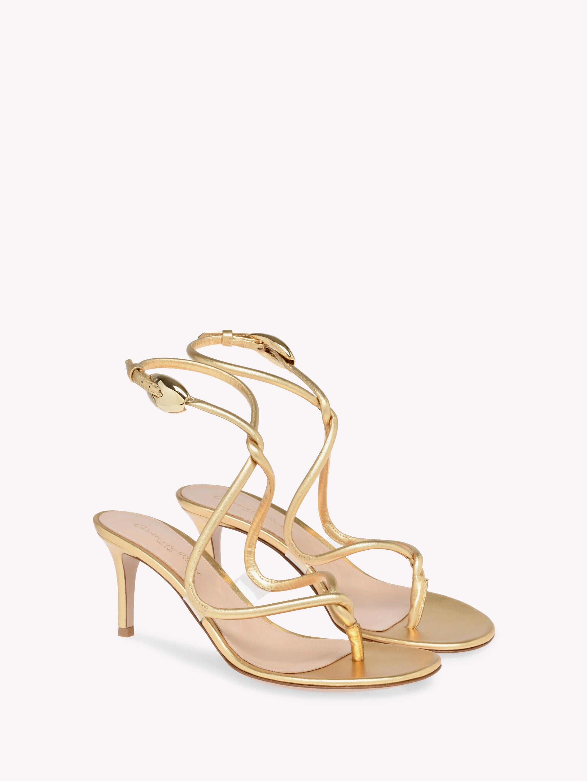 Sandals and Mules JUNGLE MAMBA 70 T. GOLD | Gianvito Rossi