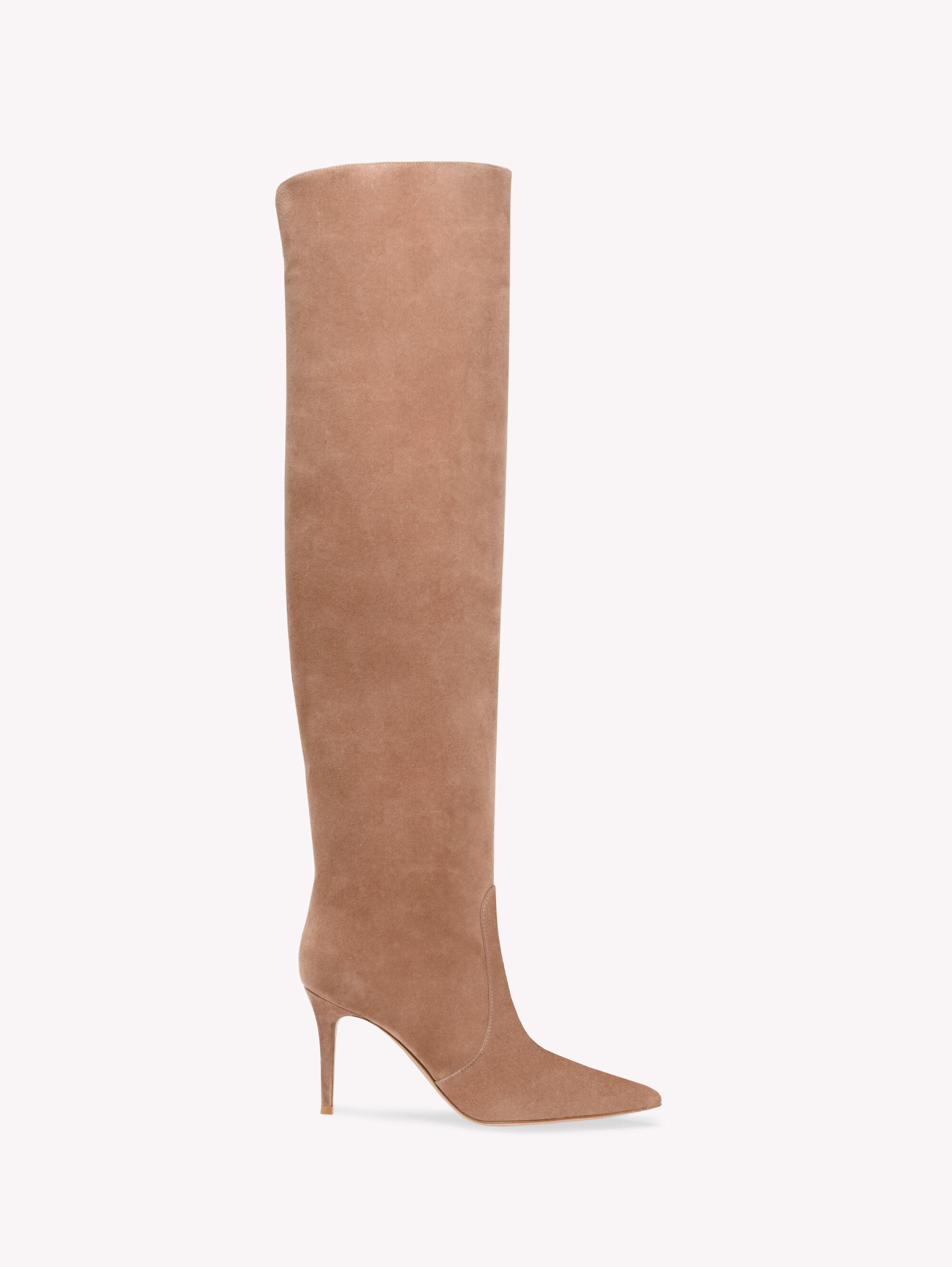 ほぼ新品 ジャンヴィットロッシ 36 23 ロングブーツ スエード ブラウン Gianvito Rossi(ジャンヴィト ロッシ)のスエードロングブーツ