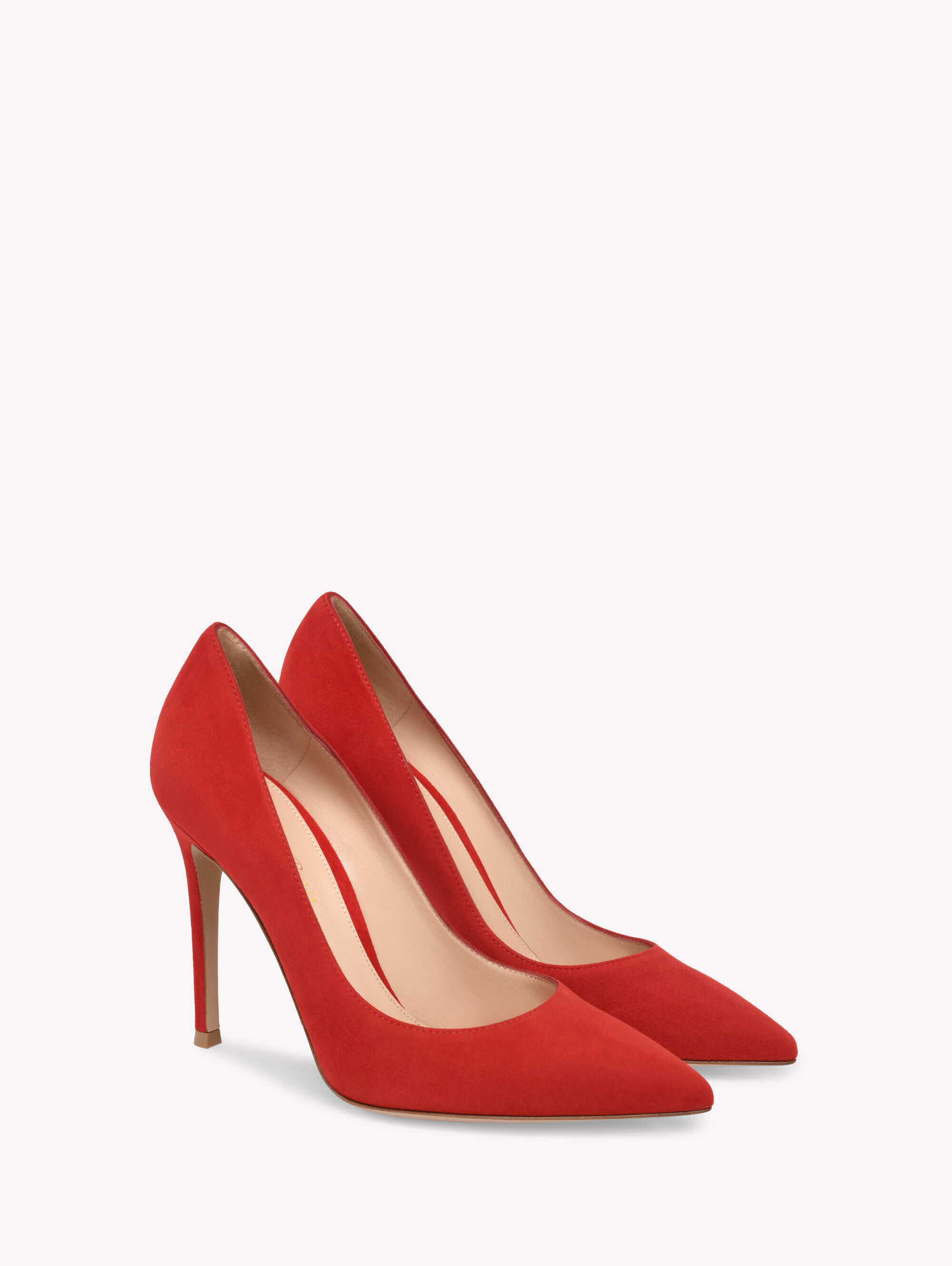 Gianvito Rossi (朱色)オレンジ スエード ハイヒール Gianvito Rossi (朱色)オレンジ スエード ハイヒール 【公式通販】