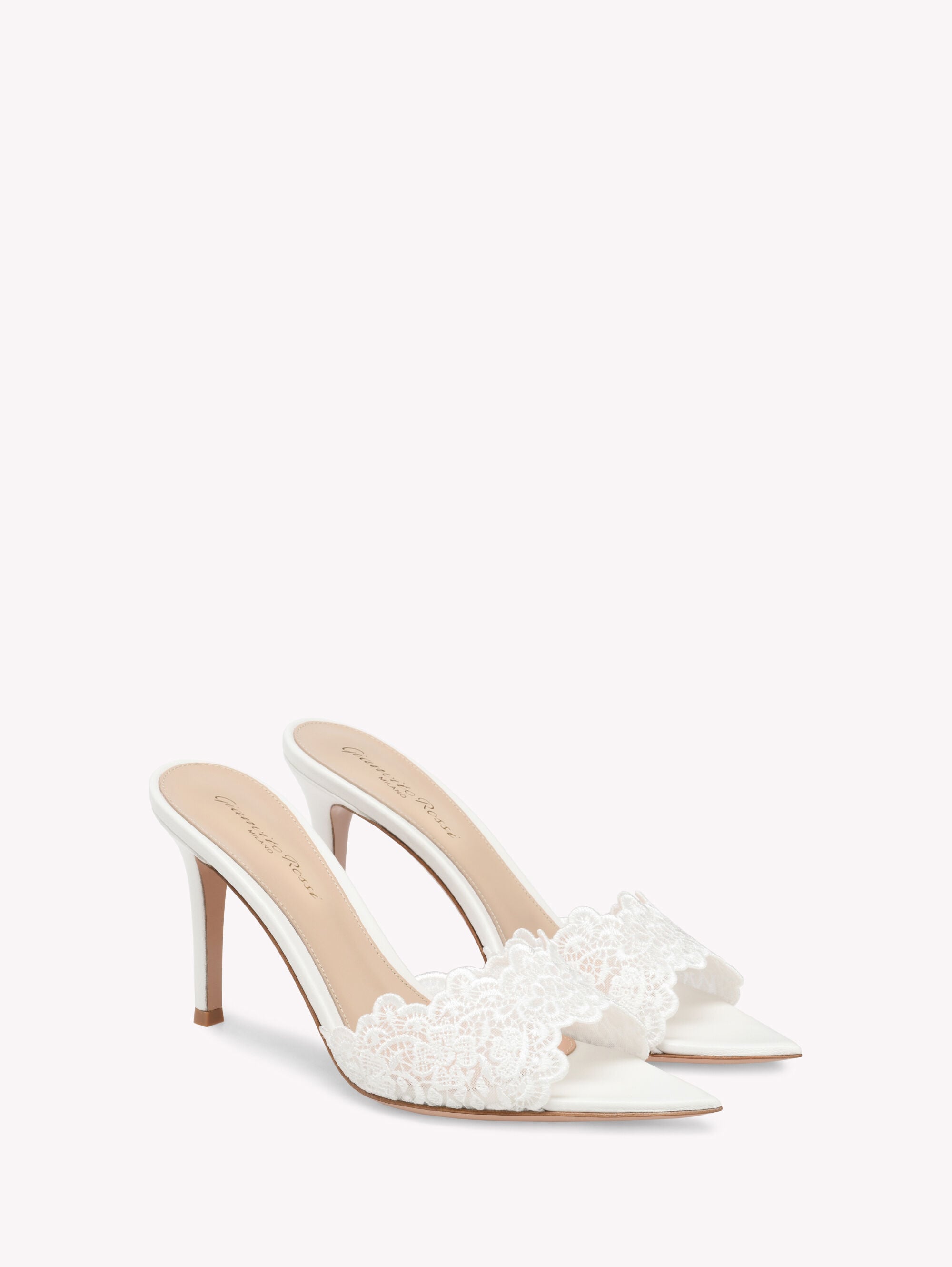 Sandals and Mules YVONNE MULE WHITE | Gianvito Rossi