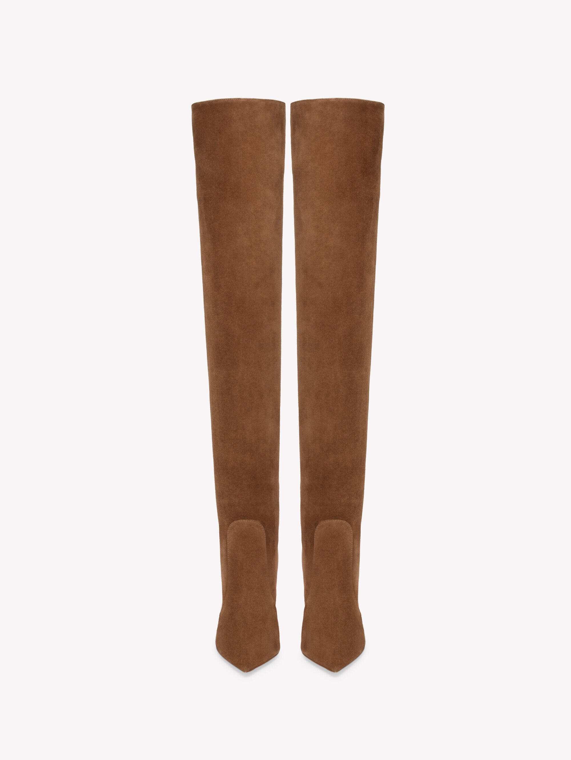 ほぼ新品 ジャンヴィットロッシ 36 23 ロングブーツ スエード ブラウン ラグジュアリーなレディース用ブーツ | Gianvito Rossi