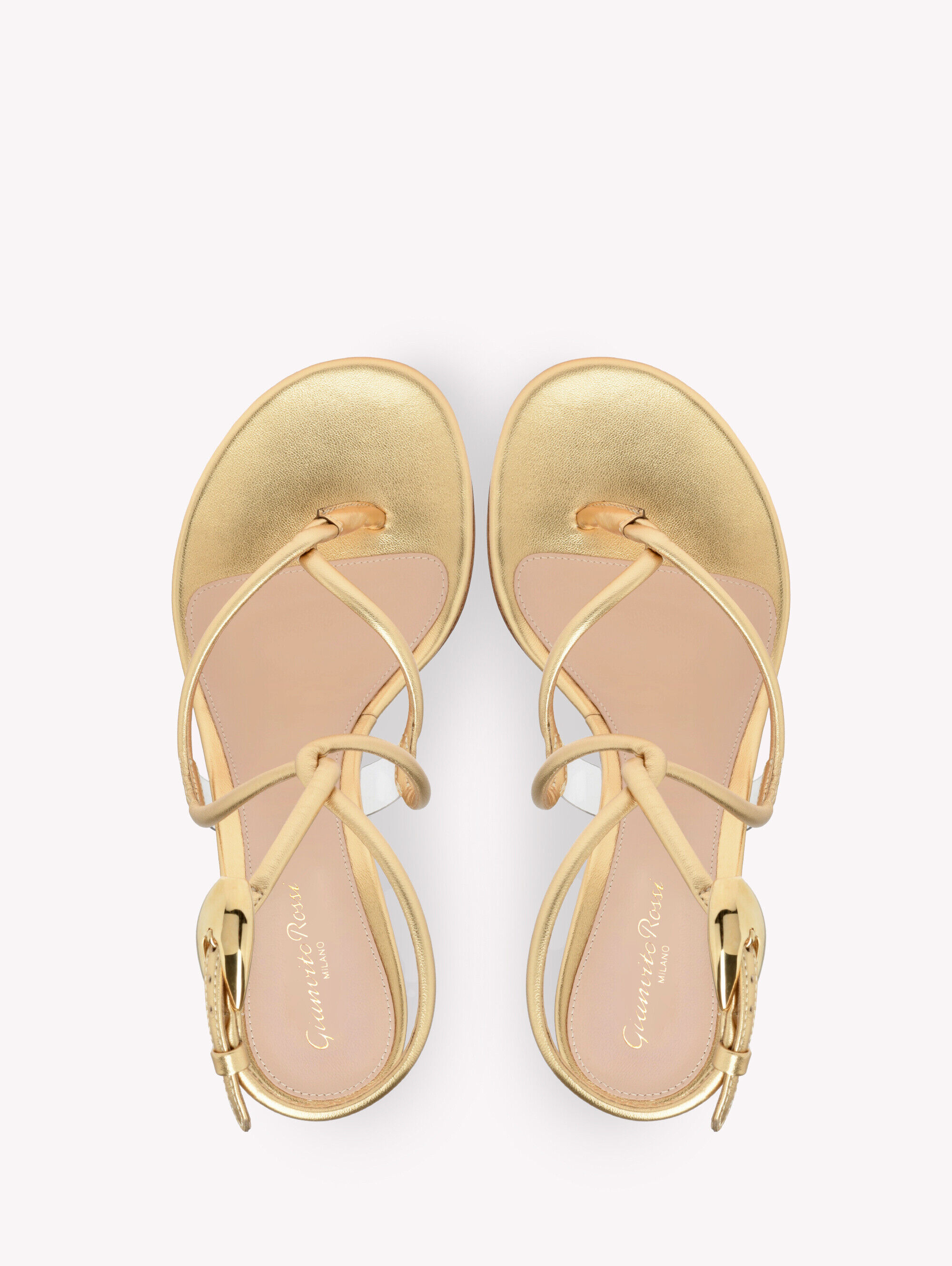 Sandals and Mules JUNGLE MAMBA 70 T. GOLD | Gianvito Rossi