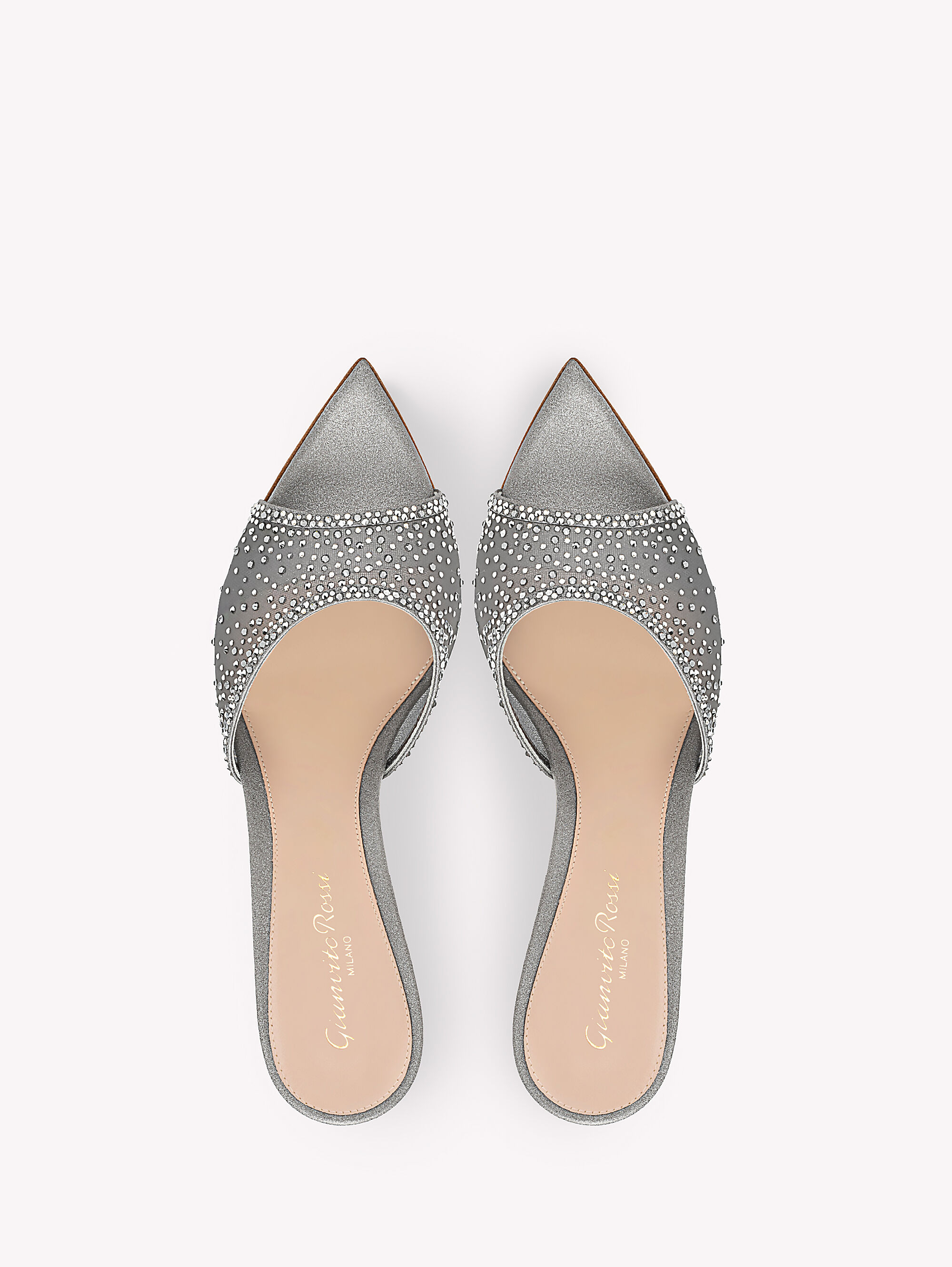 ブラックレザーオープントゥミュール ジャンヴィトロッシ 35ハーフ