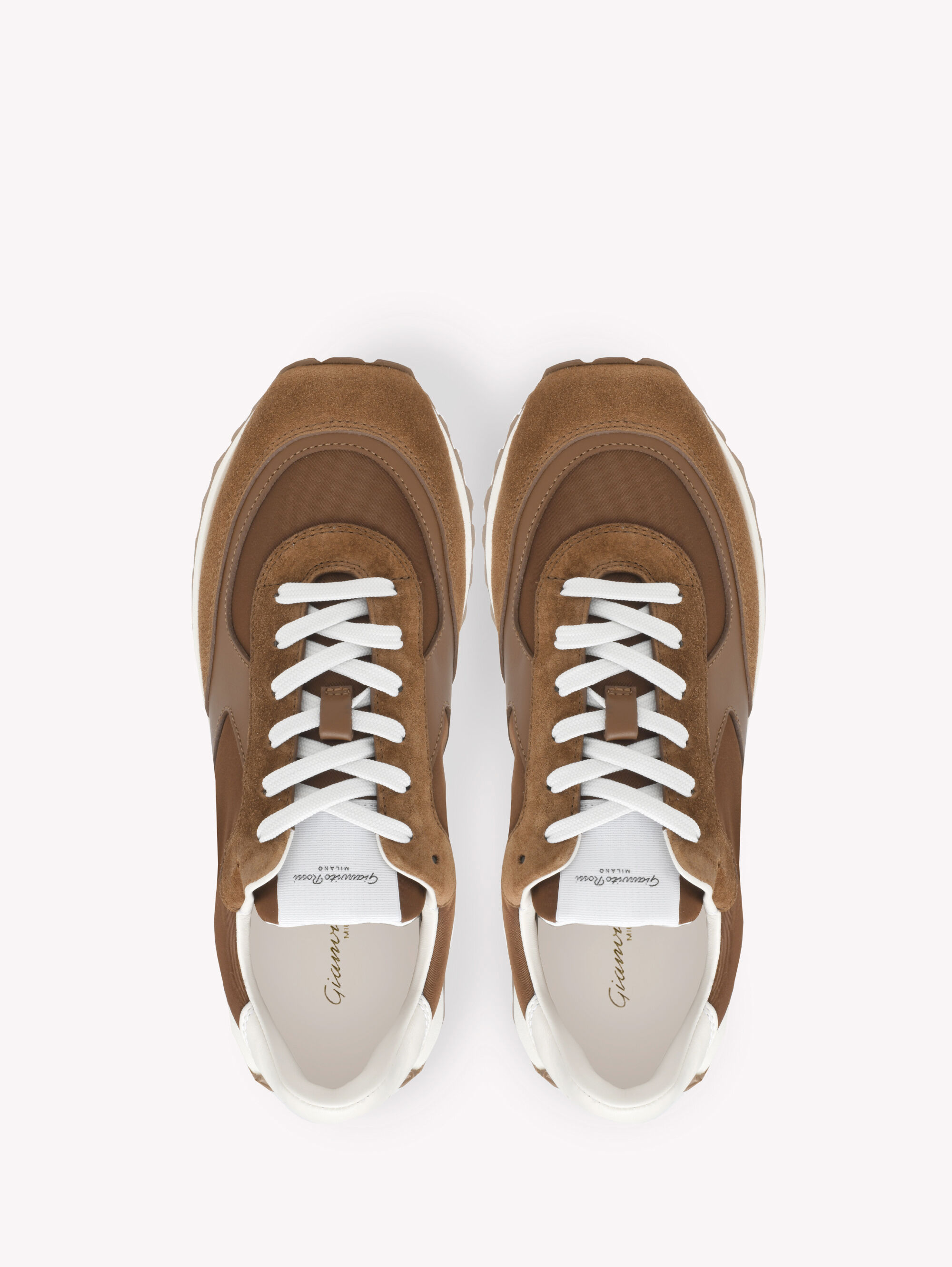 【Gianvito Rossi】ジャンヴィト・ロッシ / GRAVEL GIANVITO ROSSI Gravel suede, leather and shell sneakers