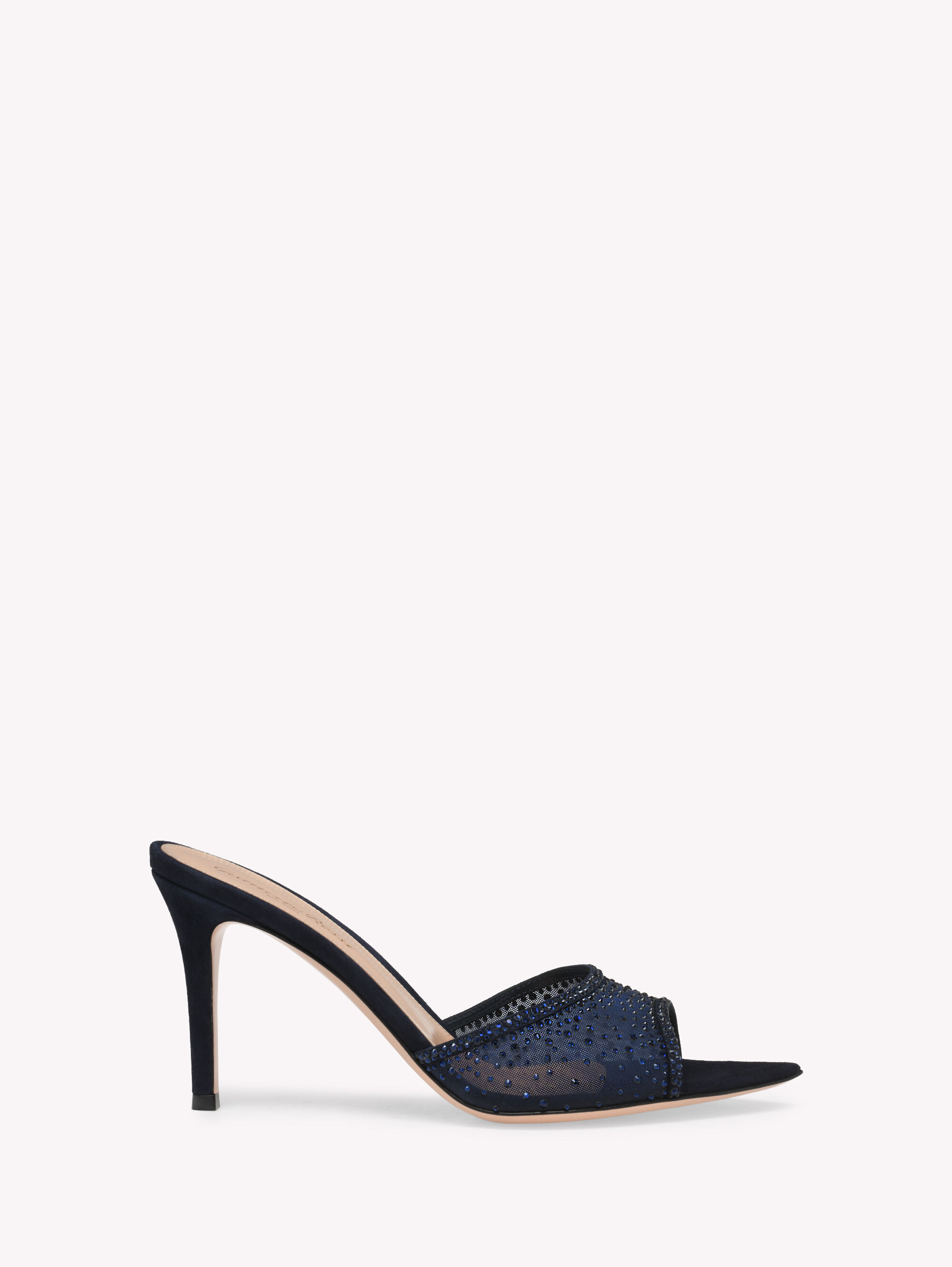 サンダル・ミュール Gianvito Rossi Pink leather Vyna mules Gianvito Rossi | Bijoux mule 85 pink metallic sandals
