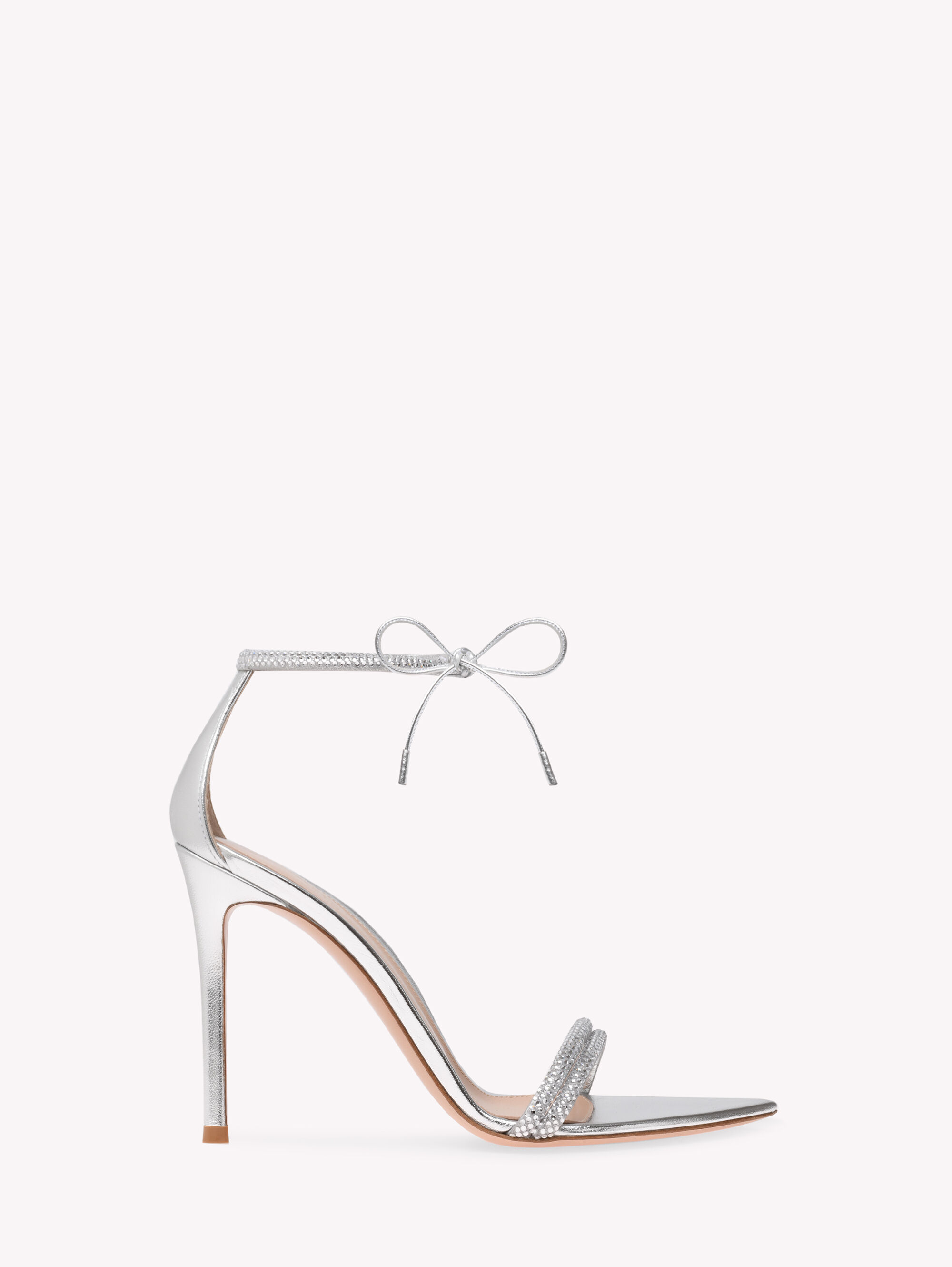 GIANVITO ROSSI Montecarlo crystal clad heeled suede sandals - Outlet