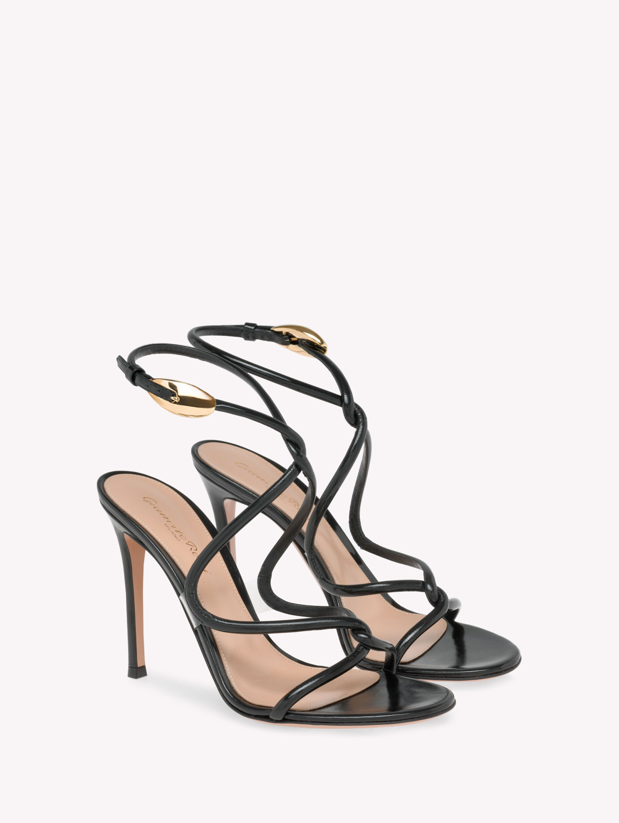サンダル・ミュール GIANVITO ROSSI BLACK MAMBA THONG SANDALS IN PATENT LEATHER Sandals BLACK MAMBA | Gianvito Rossi