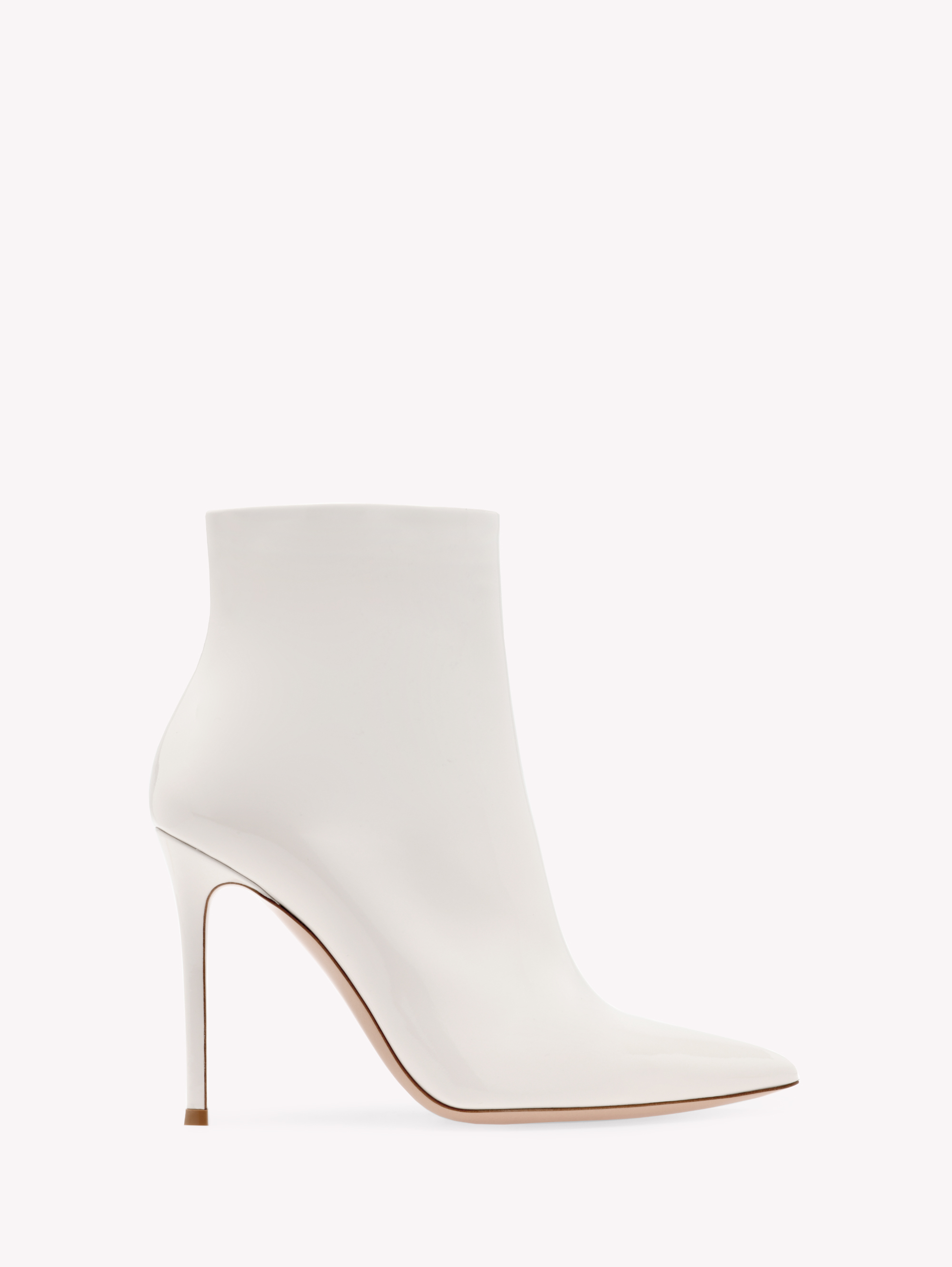 Shop Gianvito Rossi Avril Bootie In White