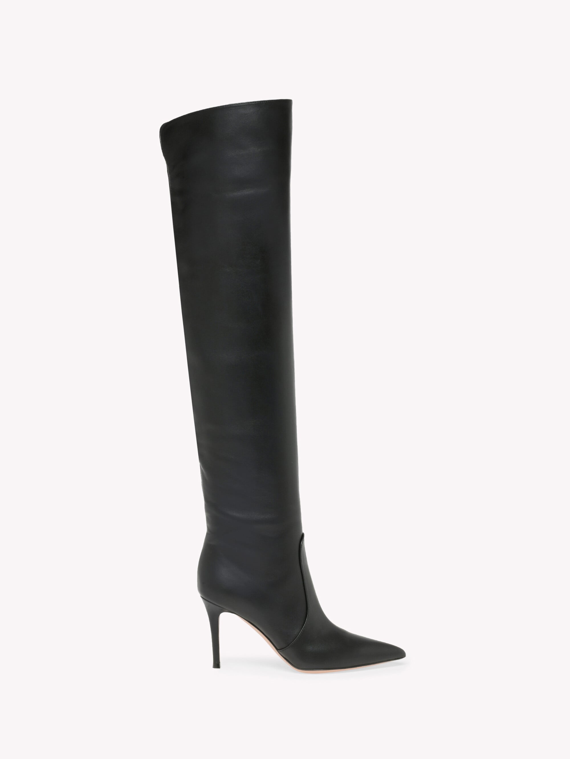 megumegu3 美品 Gianvito Rossi レザーヒールブーツ Boots HANSEN CUISSARD BLACK | Gianvito Rossi