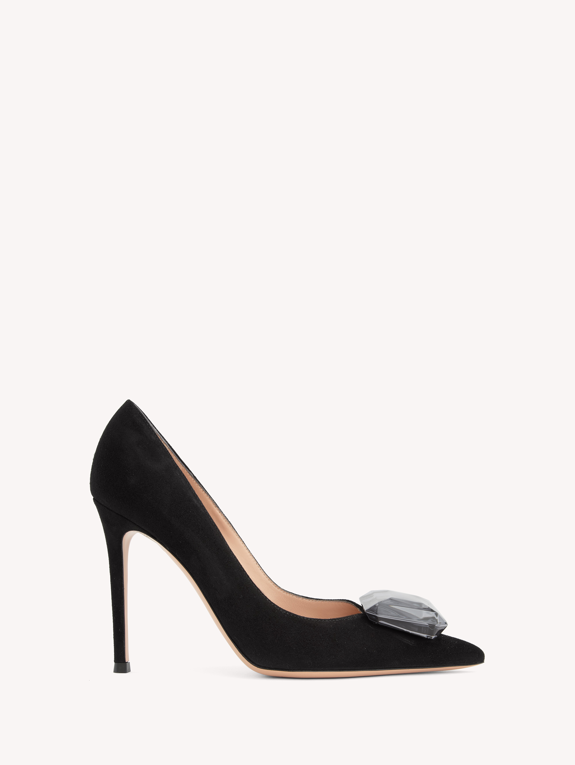 Shop Gianvito Rossi Jaipur Pump In Black Suede