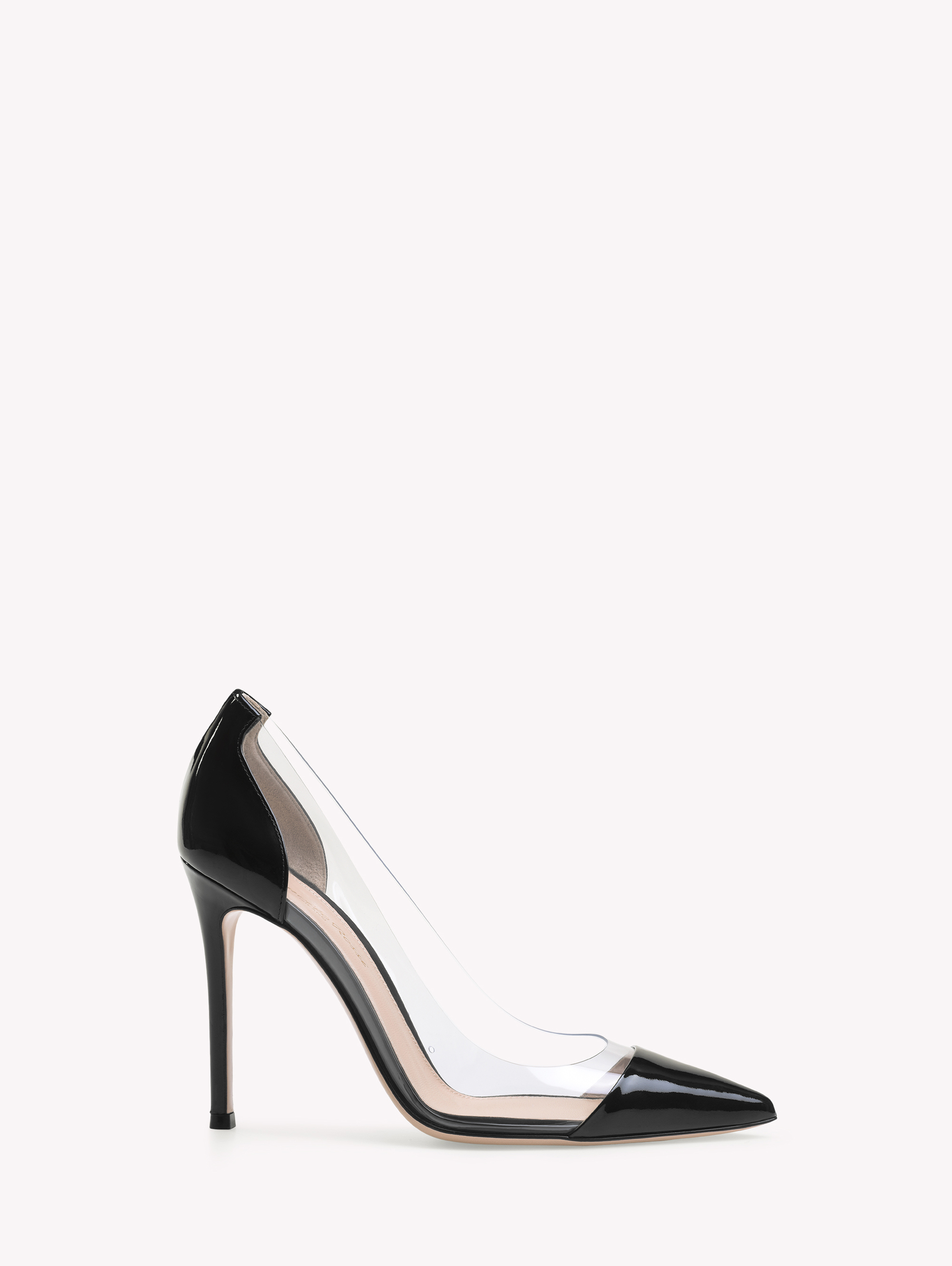 gianvito rossi plexi black suede