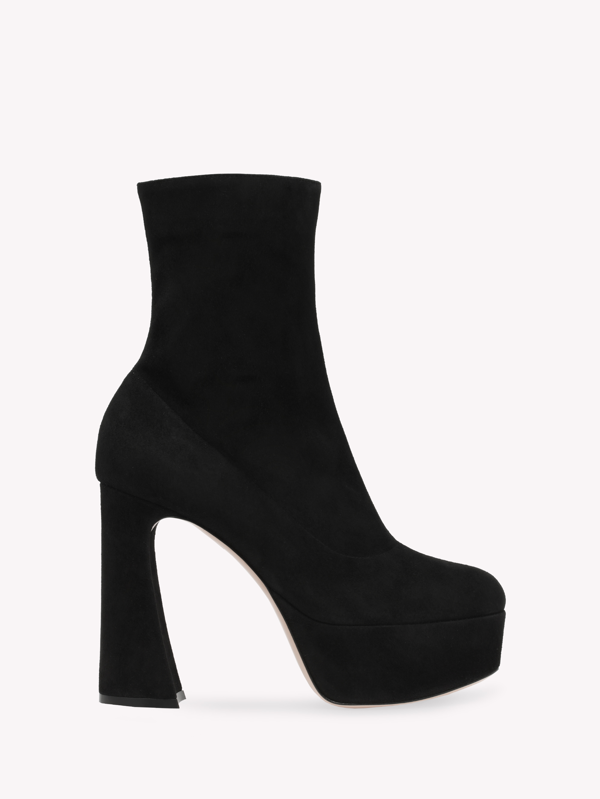 Shop Gianvito Rossi Holly Bootie In Black Suede