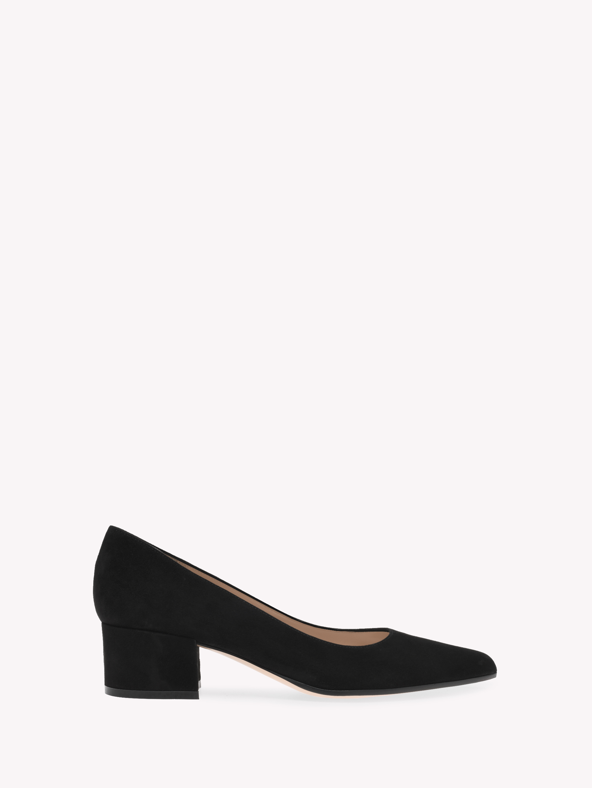 Gianvito Rossi Piper Pump 45 Suede Pumps In Black Suede