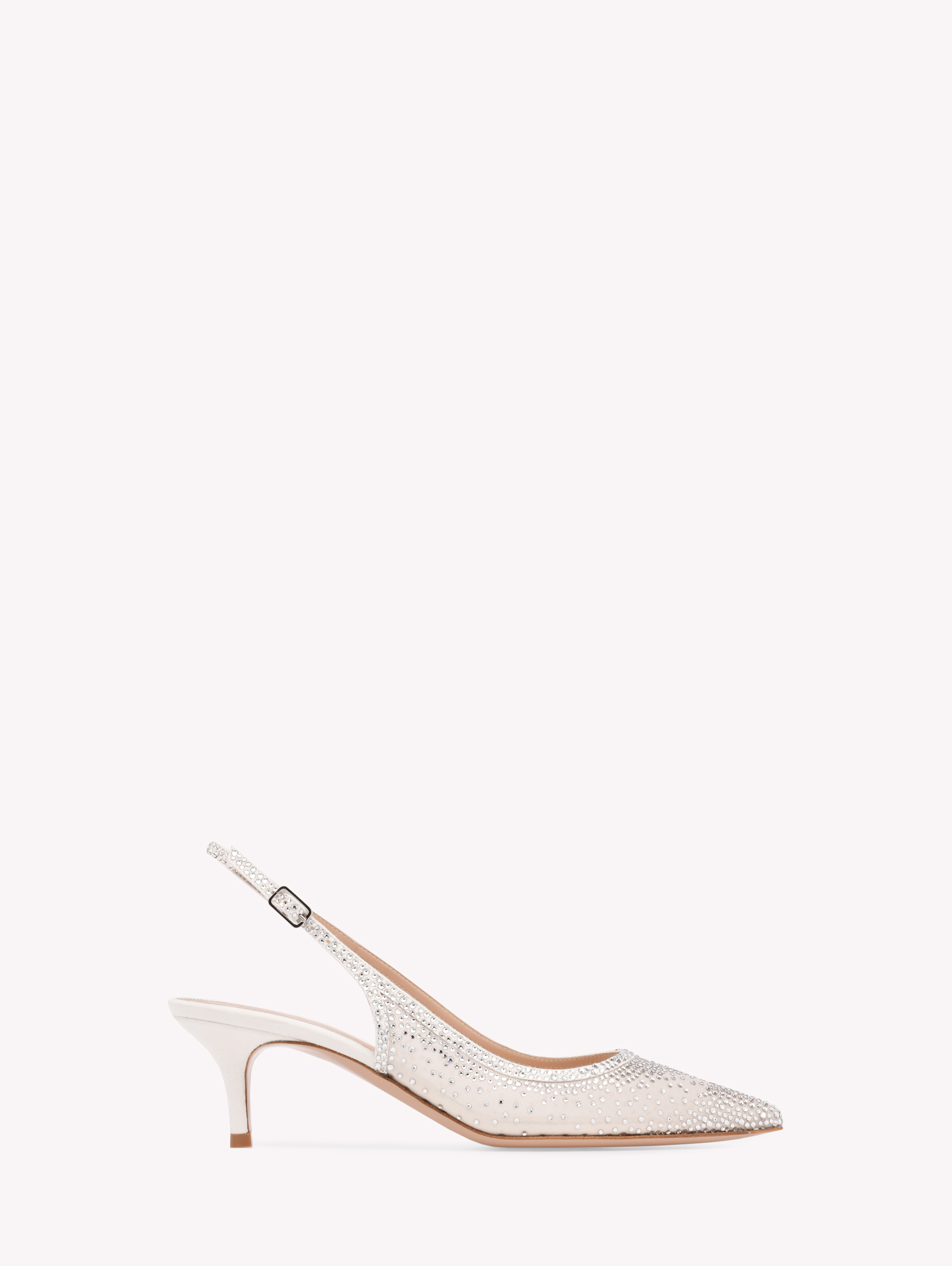 Gianvito Rossi>>ロビー スエード スリングバック パンプス GIANVITO ROSSI Francoise メッシュ スリングバックパンプス