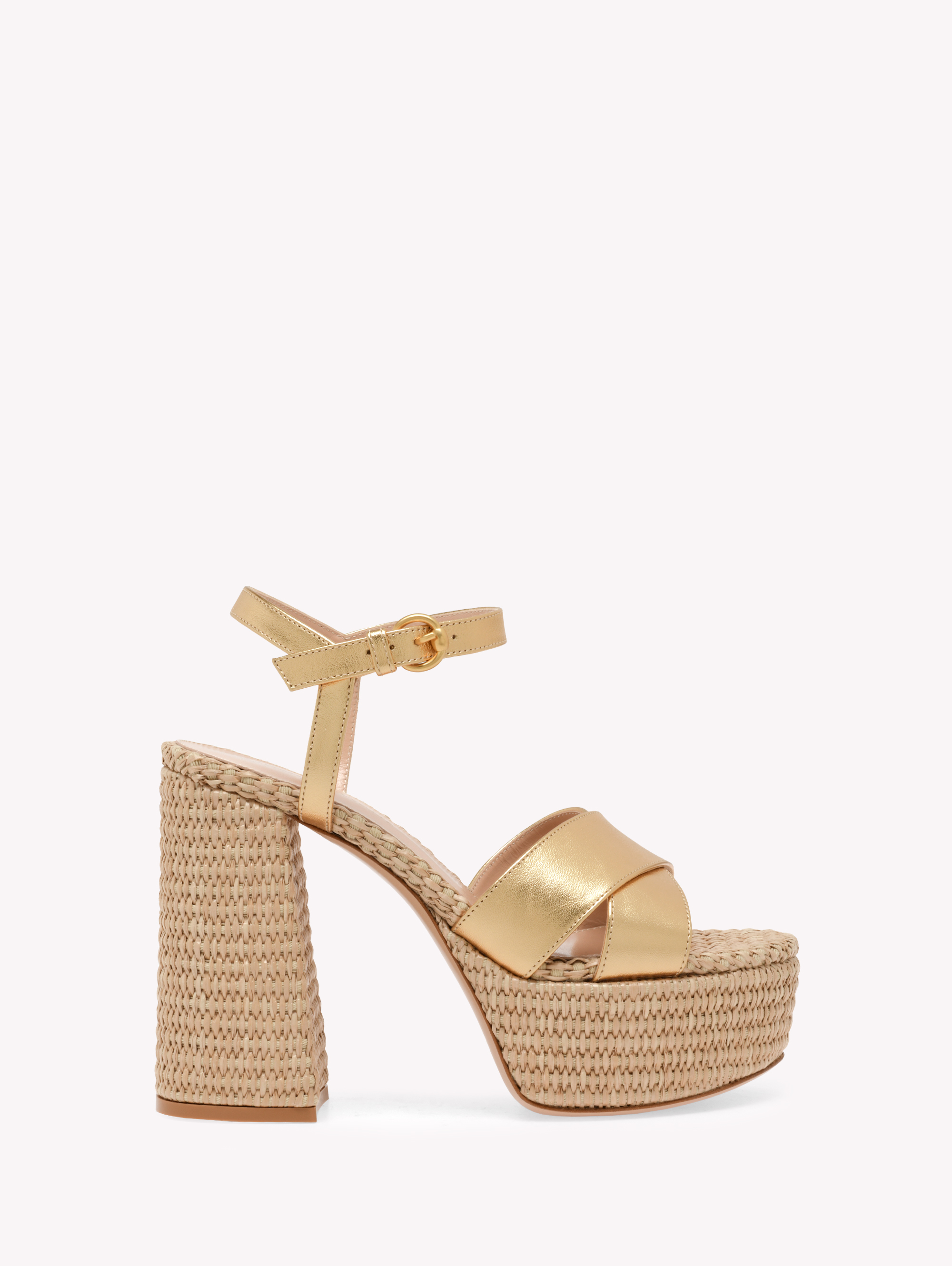 【関税込み】Gianvito Rossi グリーン Bebe ヒールサンダル Gianvito Rossi ビジューレザーサンダル 105mm | ゴールドトーン