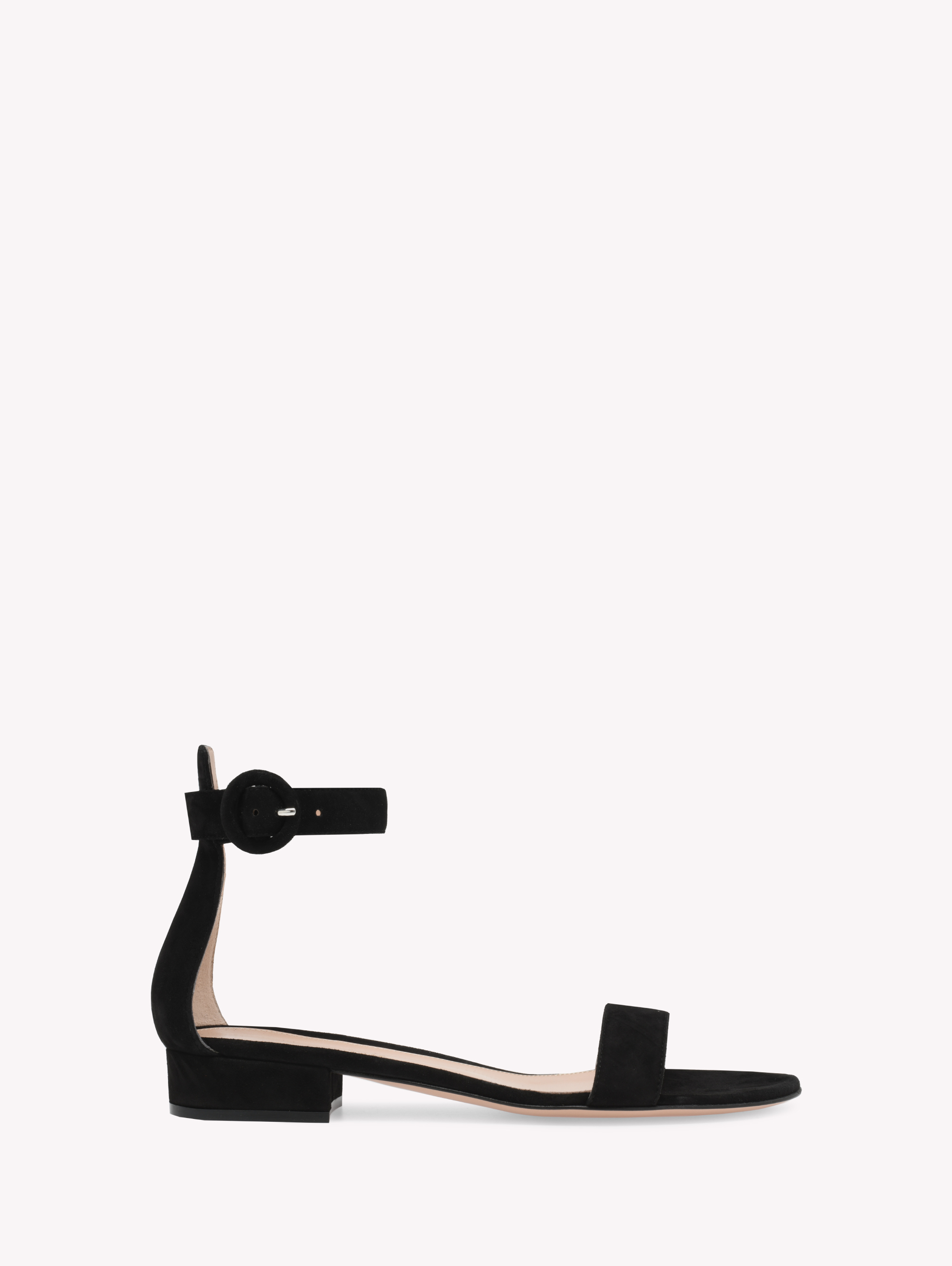 Gianvito Rossi Women's Portofino 20 Flat Sandals In Black Suede