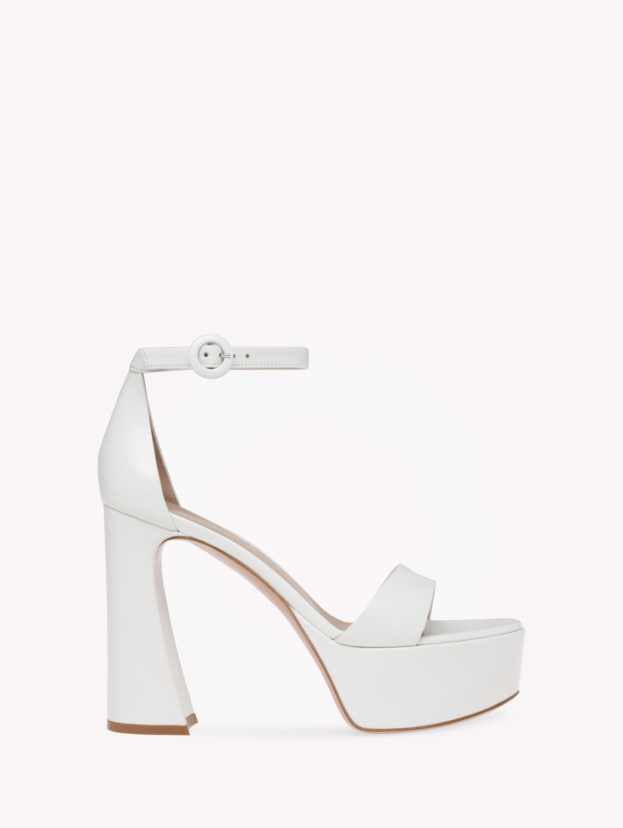 Shop Gianvito Rossi Holly In White Leather