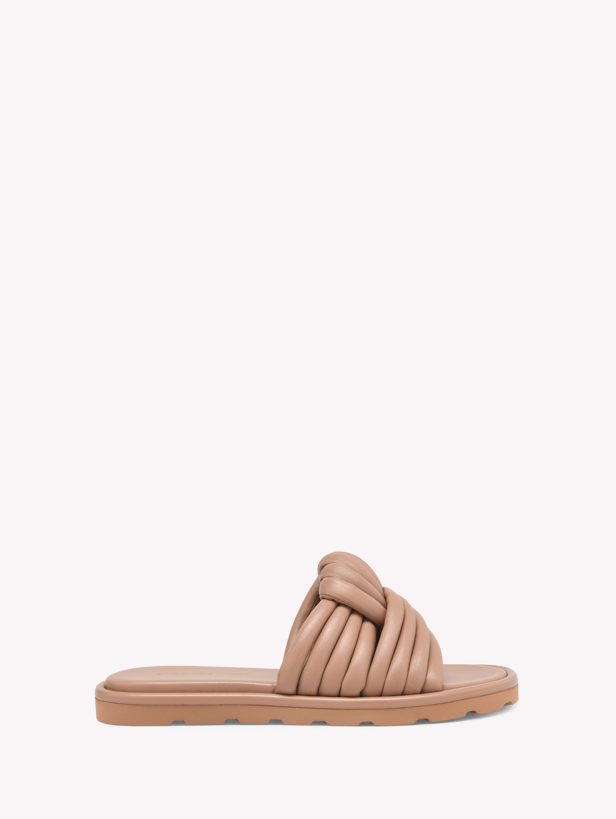 Gianvito Rossi Knotted Napa Flat Slide Sandals In Pink