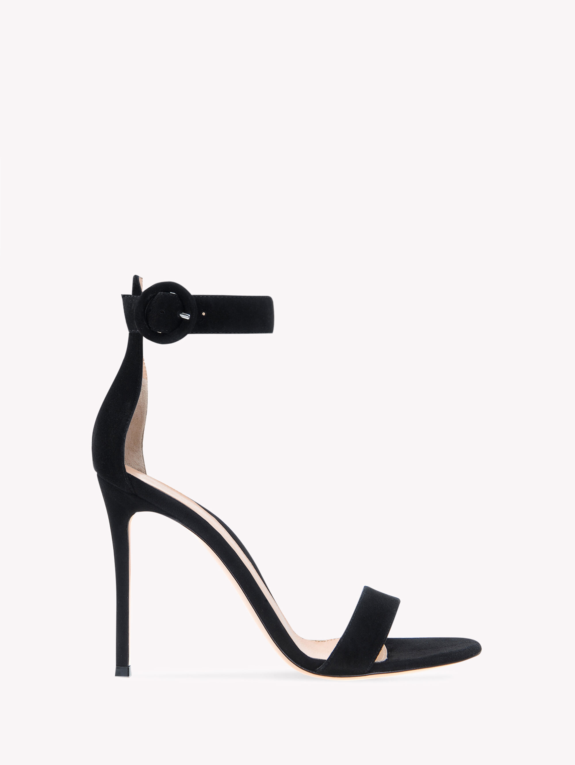 Shop Gianvito Rossi Portofino 105 In Black Suede