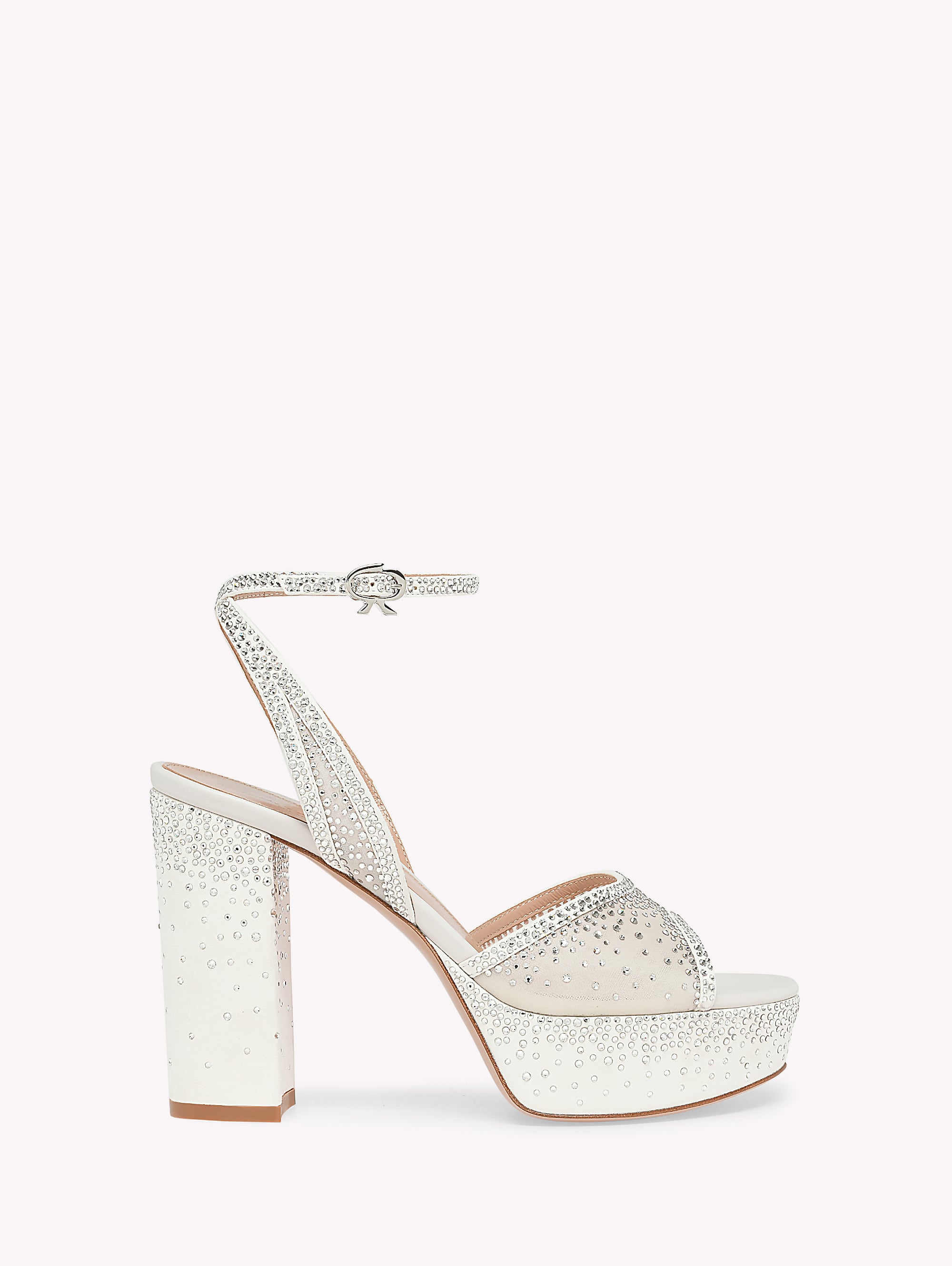 美品 Gianvito Rossi ホワイト アンクルストラップ パンプス 37 美品