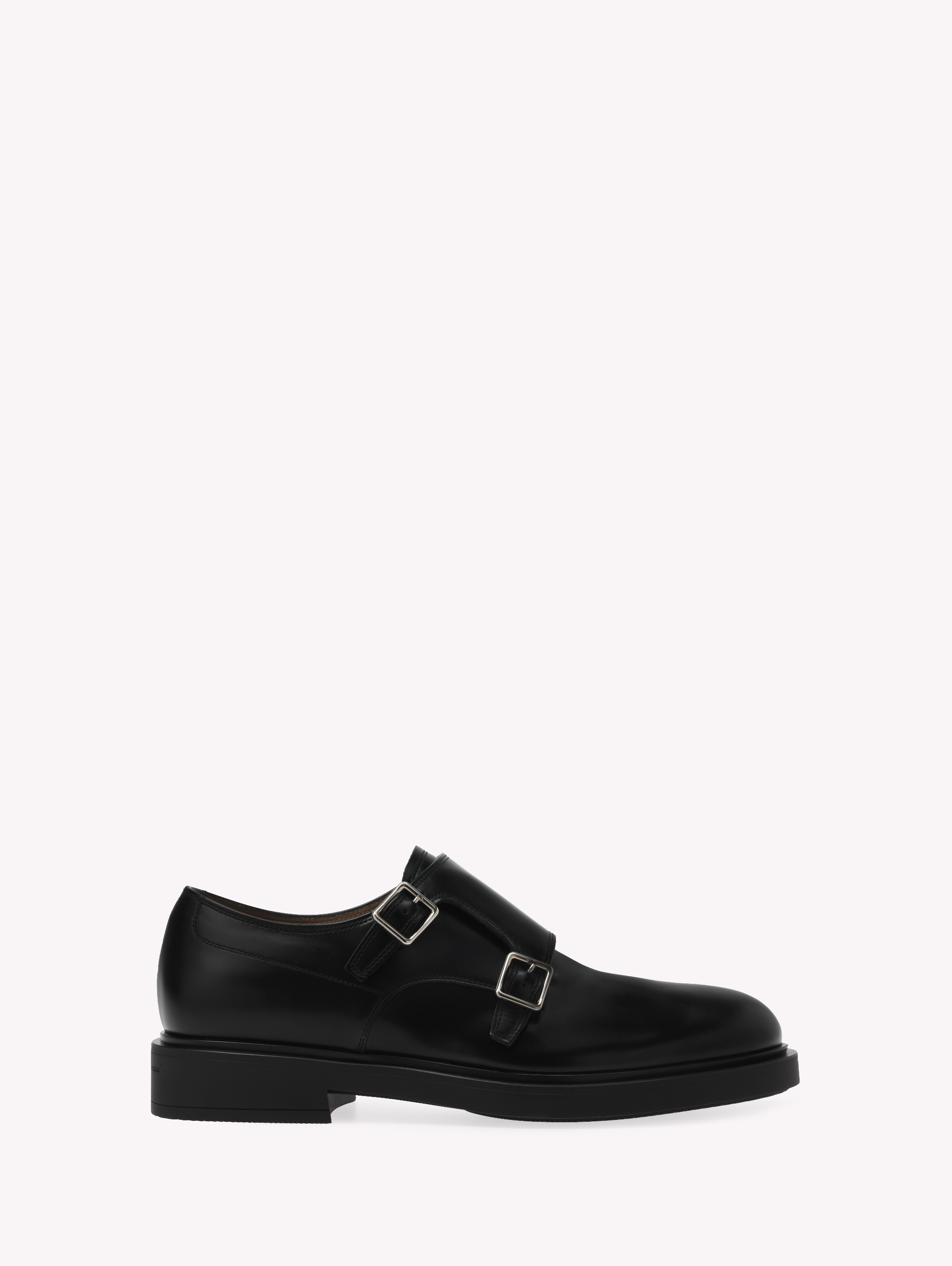 Gianvito Rossi Scott Leather Double Monk-strap Shoes In Black