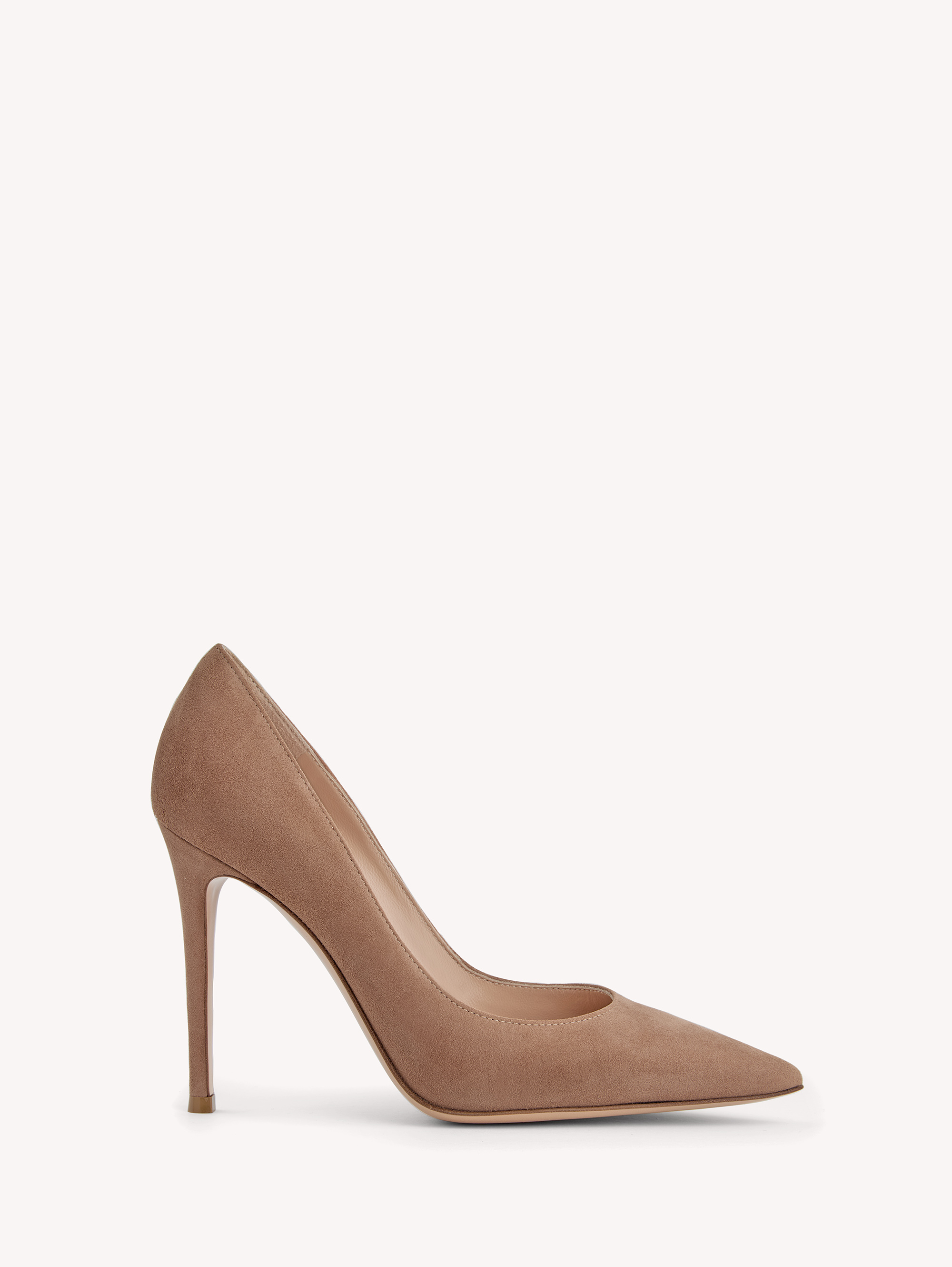 Shop Gianvito Rossi Gianvito 105 In Praline Pink Suede