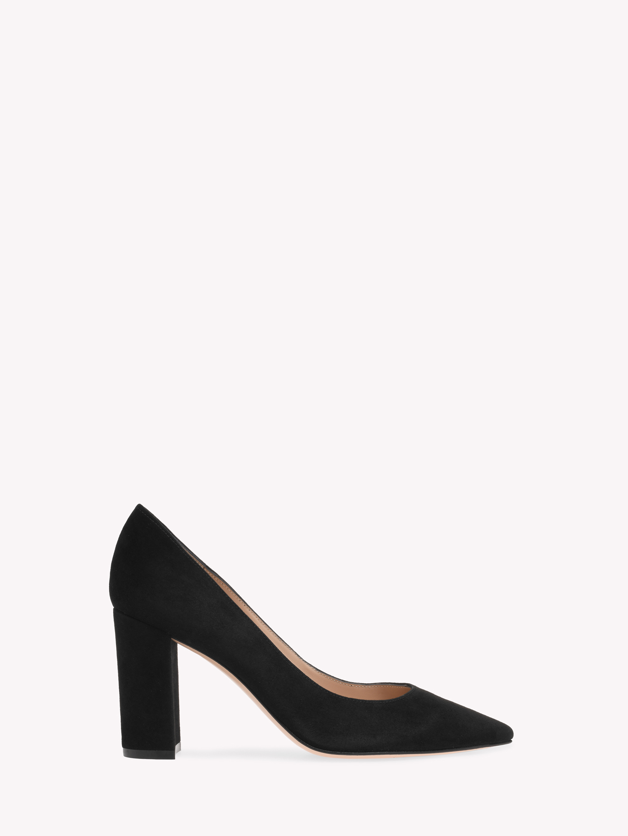 Shop Gianvito Rossi Piper Pump 85 In Black Suede