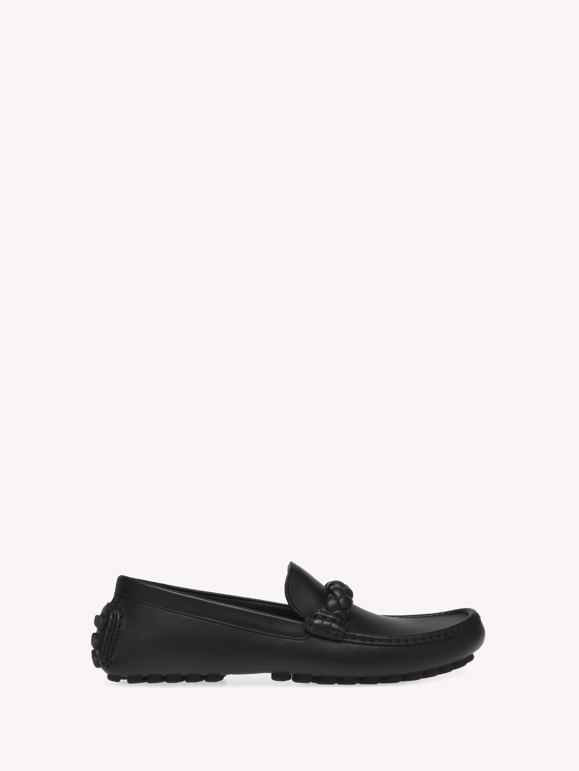 Gianvito Rossi Monza Braid-trimmed Leather Loafers In Black