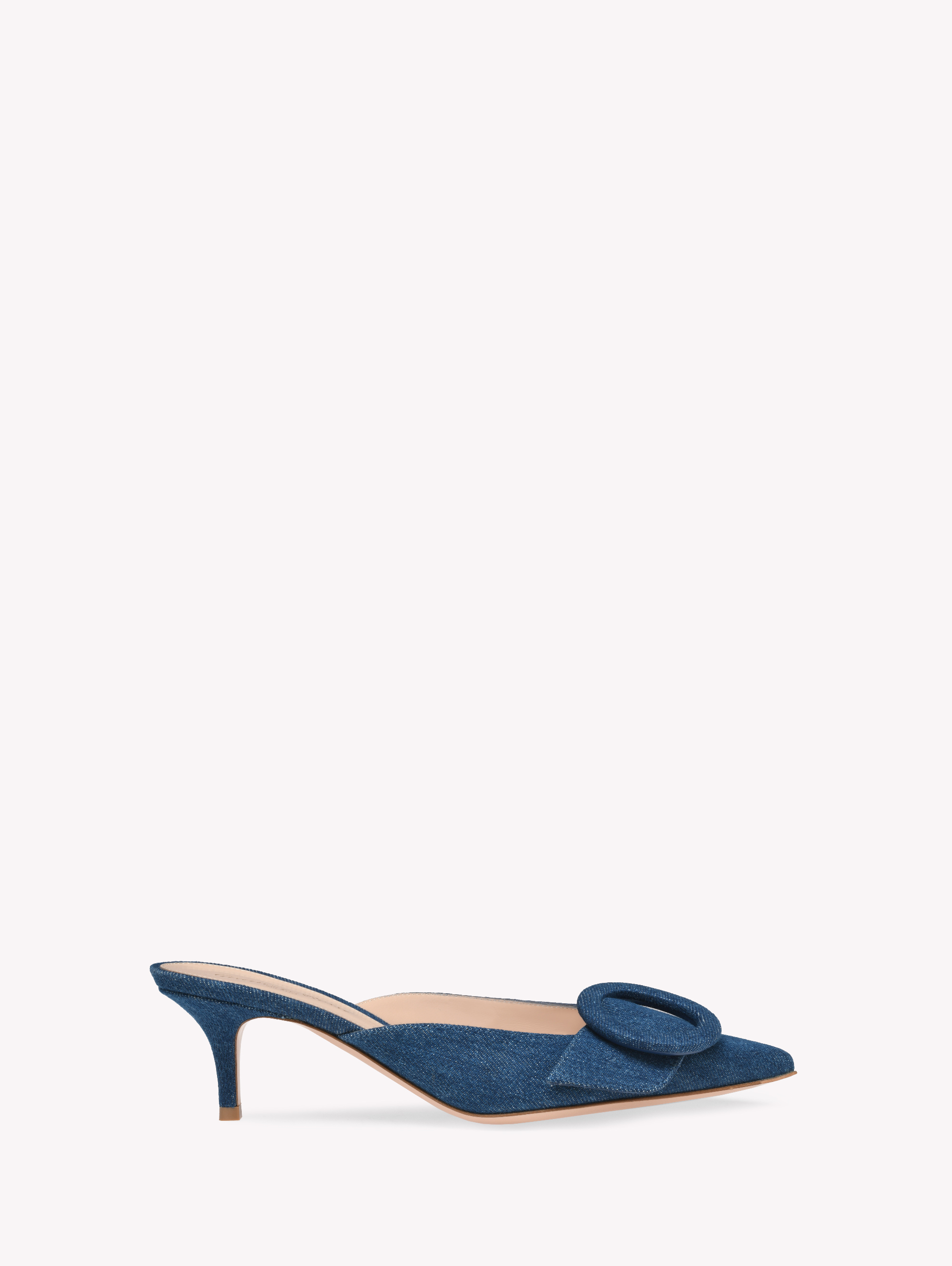 Gianvito Rossi Portofino Mules In Blue