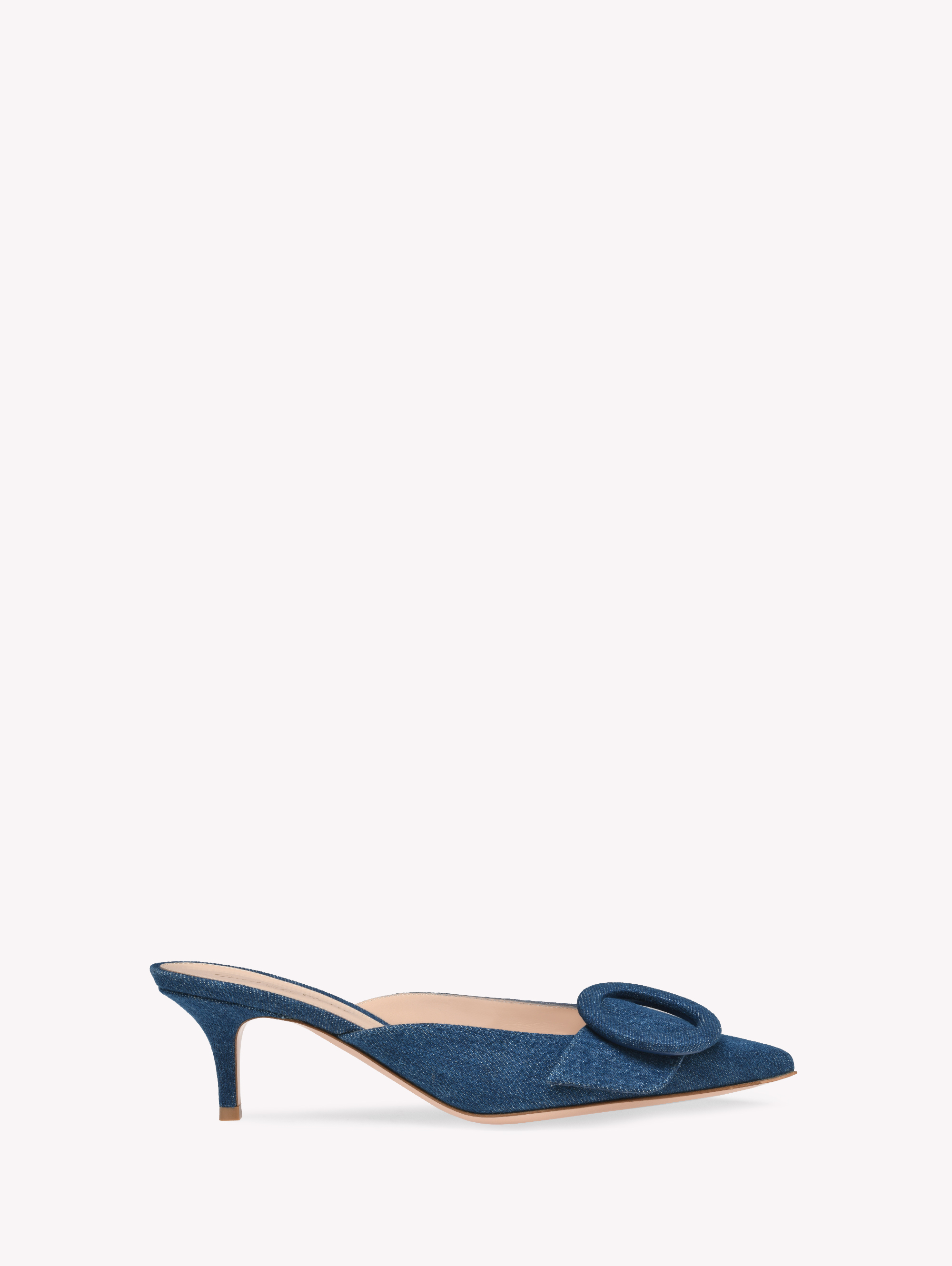 Gianvito Rossi Portofino Mule 55 In Blue