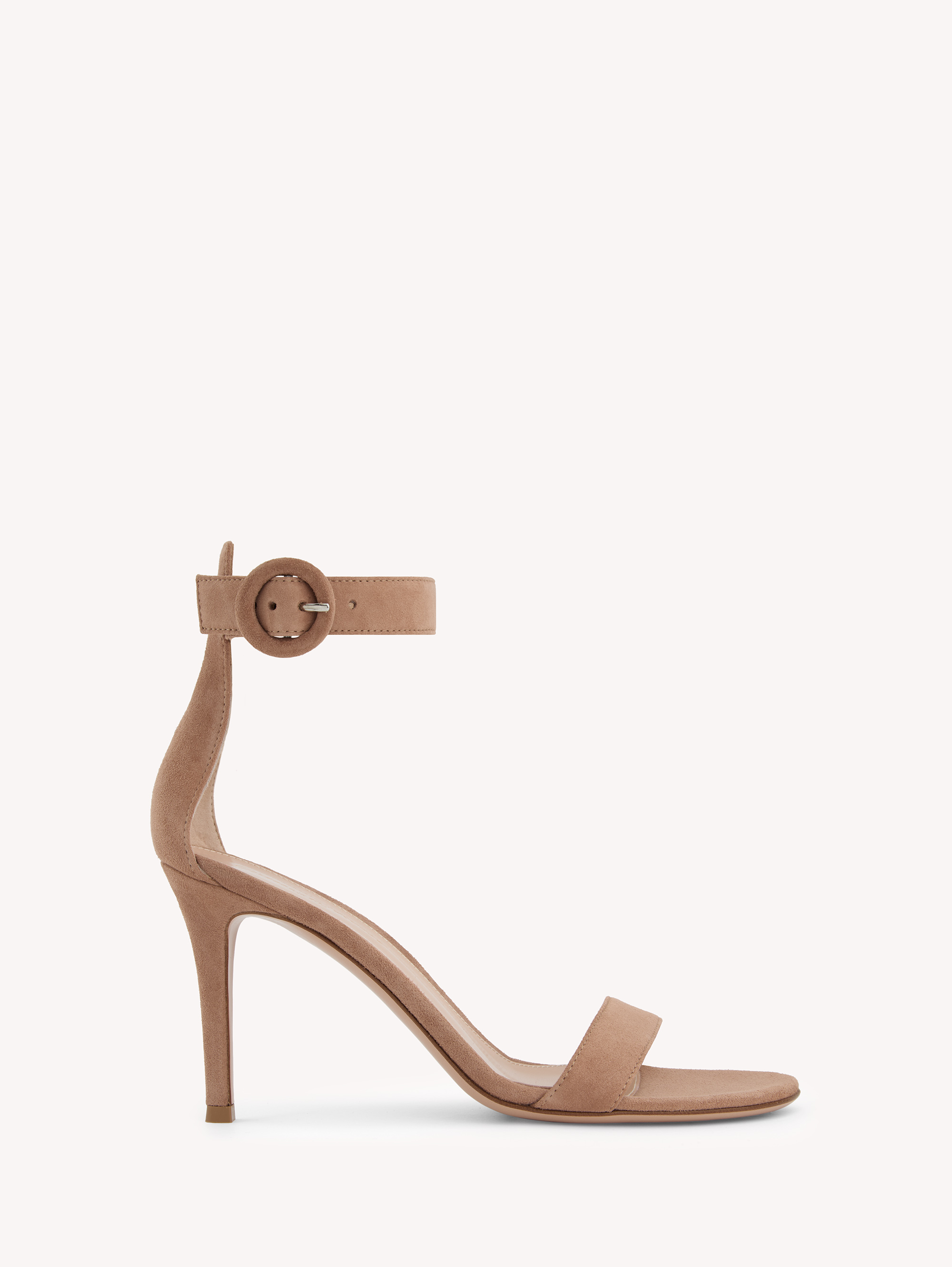 Shop Gianvito Rossi Portofino 85 In Praline Pink Suede